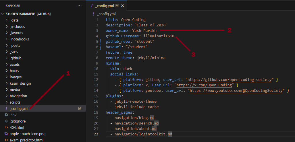 Edit config.yml